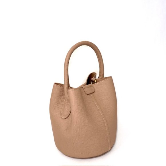 Genuine Leather Bucket Bag, Luxury Mini Crossbody Bag - Picture 3 of 6